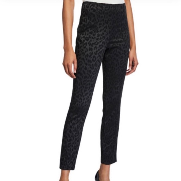 Veronica Beard Honolulu black leopard pants LN 0 XS - Picture 1 of 9